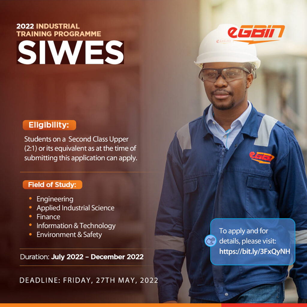 Egbin Power Plc Students Industrial Work Experience Scheme 2022